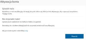 nowe konto potwierdzenie